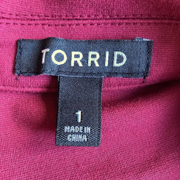 Torrid Moto Cropped Zip-up Vest, Raspberry Pink, Size 1(1X, 14/16), Pockets - Picture 4 of 9